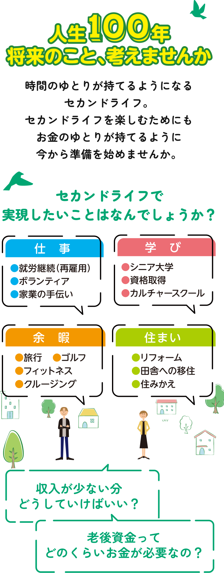 人生100年、将来のこと、考えませんか？