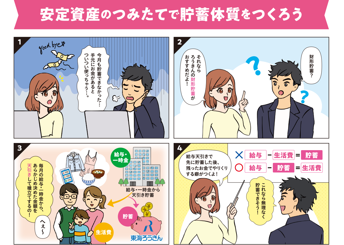 安定資産のつみたてで貯蓄体質をつくろう